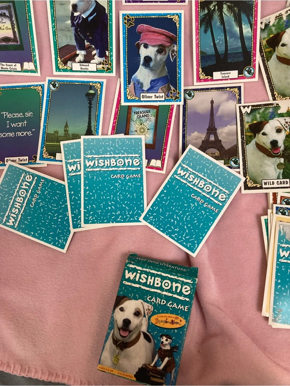 Wishbone Card Game – Teal Card Game for Kids rare game